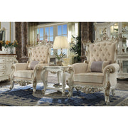 Picardy II - Accent Chair With Pillow - Fabric & Antique Pearl - R&R Furniture Gallery (Fountain Valley, CA)