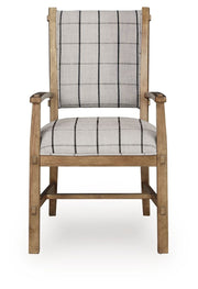 Ridgester - Dining Upholstered Arm Chair (Set of 2) - Light Brown - R&R Furniture Gallery (Fountain Valley, CA)