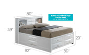 Modern Design Storage Bed With Bookcase Headboard - R&R Furniture Gallery (Fountain Valley, CA)