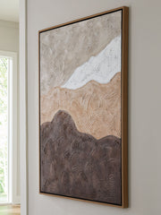 Fanthorne - Wall Art - Tan / Brown / White - R&R Furniture Gallery (Fountain Valley, CA)