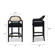 Americana - Mid-Century Modern Cane Back Counter Stool - R&R Furniture Gallery (Fountain Valley, CA)