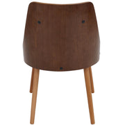 Lumi Source Gianna contemporary dining chair with sleek design and modern side chair style, featuring a cushioned seat and wooden legs.
