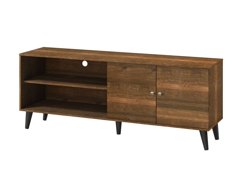 Amidon - TV Stand, With 2 Storage Shelves And 1 Cabinet - R&R Furniture Gallery (Fountain Valley, CA)