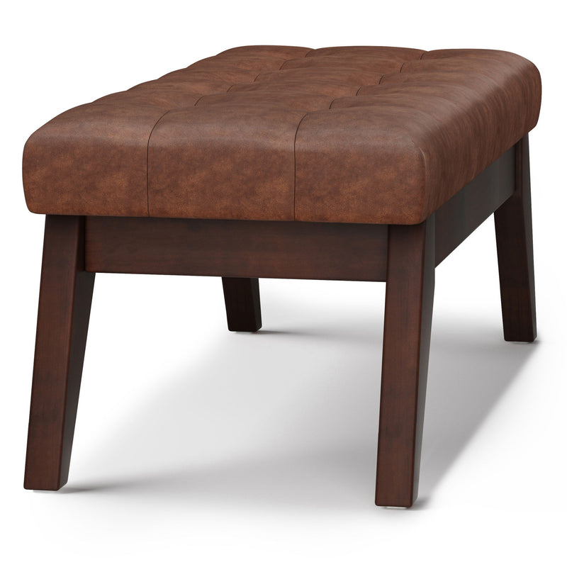 Draper - Upholstered Mid Century Tufted Ottoman Bench - R&R Furniture Gallery (Fountain Valley, CA)