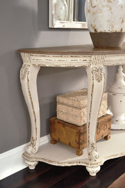 Realyn - Sofa Table - White / Brown - R&R Furniture Gallery (Fountain Valley, CA)