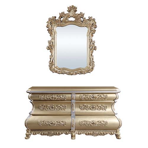 Seville - Server - Gold - R&R Furniture Gallery (Fountain Valley, CA)