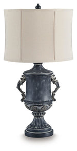 Morvanford - Poly Table Lamp - Antique Black - R&R Furniture Gallery (Fountain Valley, CA)