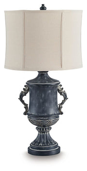 Morvanford - Poly Table Lamp - Antique Black - R&R Furniture Gallery (Fountain Valley, CA)