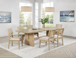 Kailani 7-piece Rectangular Wood Dining Table Set Beige Oak