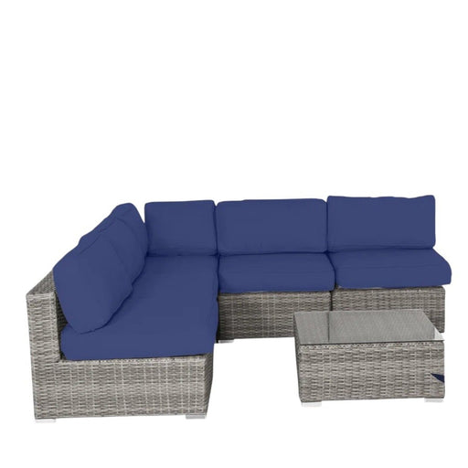 Handcrafted wicker 4-piece outdoor seating set with cushions by LSI Patio Furniture, featuring stylish and comfortable design