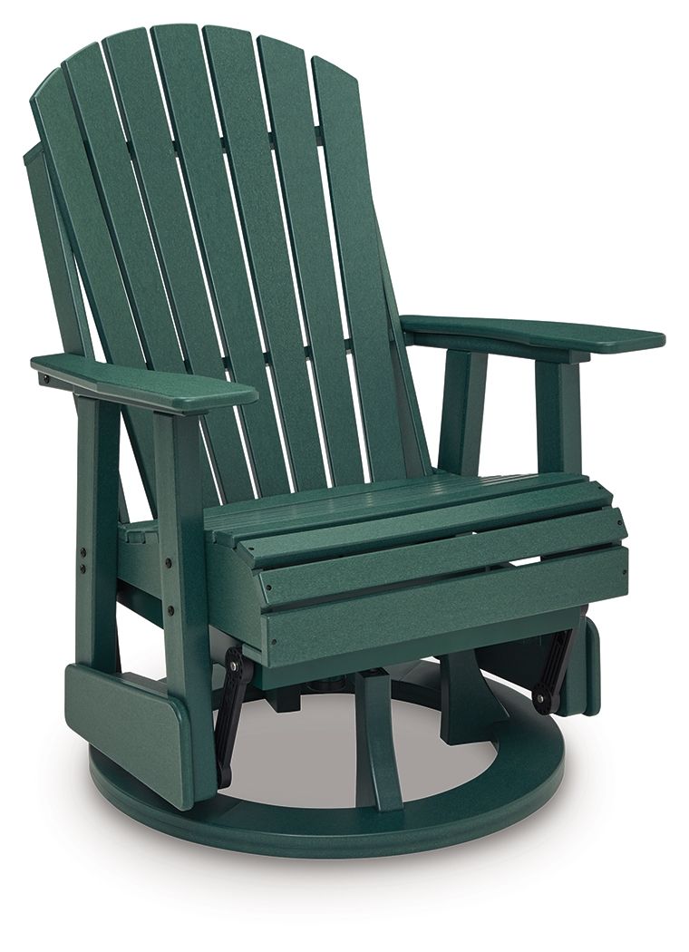 Shell Beach - Swivel Glider Chair - Green - R&R Furniture Gallery (Fountain Valley, CA)