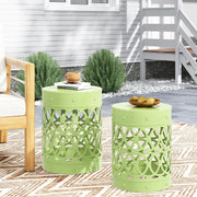 Outdoor Metal S/2 End Table - R&R Furniture Gallery (Fountain Valley, CA)