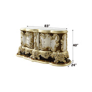 Desiderius - Dresser - Antique Gold & Hand Painted Brown - R&R Furniture Gallery (Fountain Valley, CA)