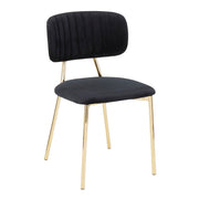 Set of two Lumi Source contemporary glam chairs featuring stylish upholstery and modern design, perfect for living or dining spaces.