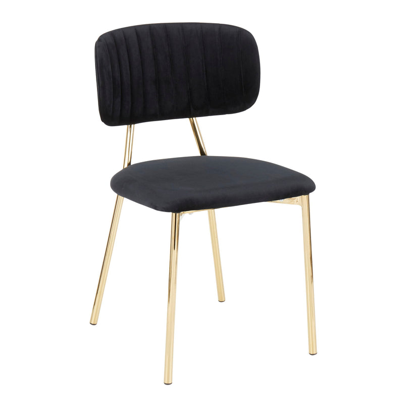Set of two Lumi Source contemporary glam chairs featuring stylish upholstery and modern design, perfect for living or dining spaces.