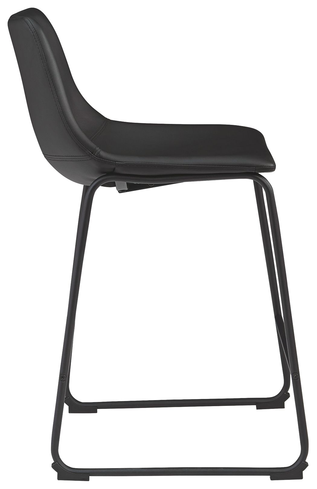 Set of two Signature Design by Ashley® Centiar upholstered barstools with cushioned seats and sleek wooden legs.