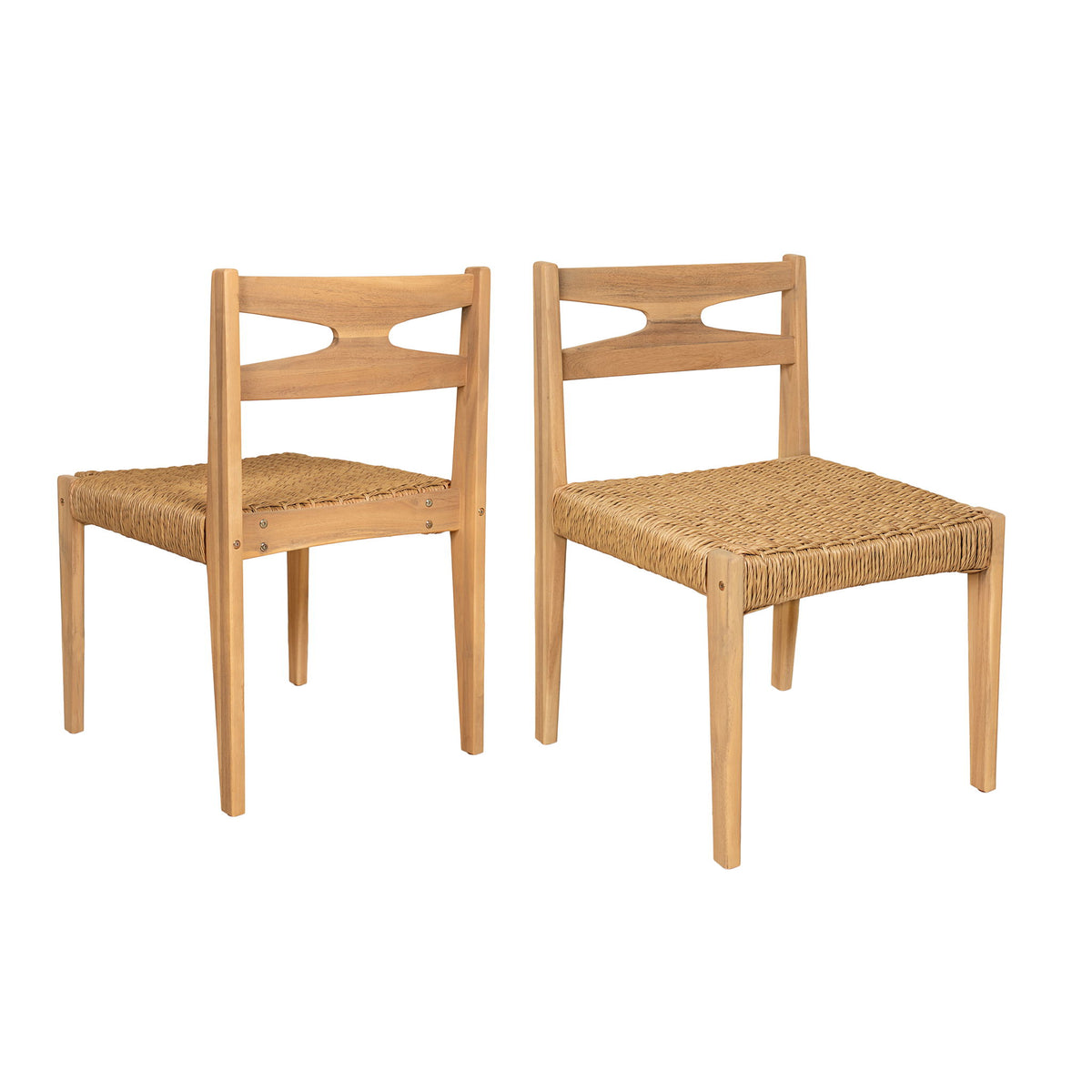 Dining Side Chairs, Indoor Outdoor Armless Chair (Set of 2)