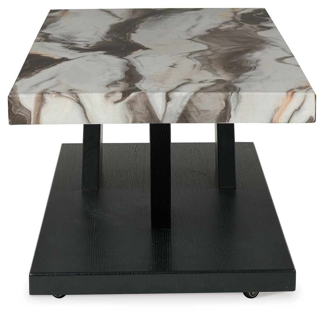 Cendill - Occasional Table Set (Set of 3) - Dark Brown / White / Black - R&R Furniture Gallery (Fountain Valley, CA)