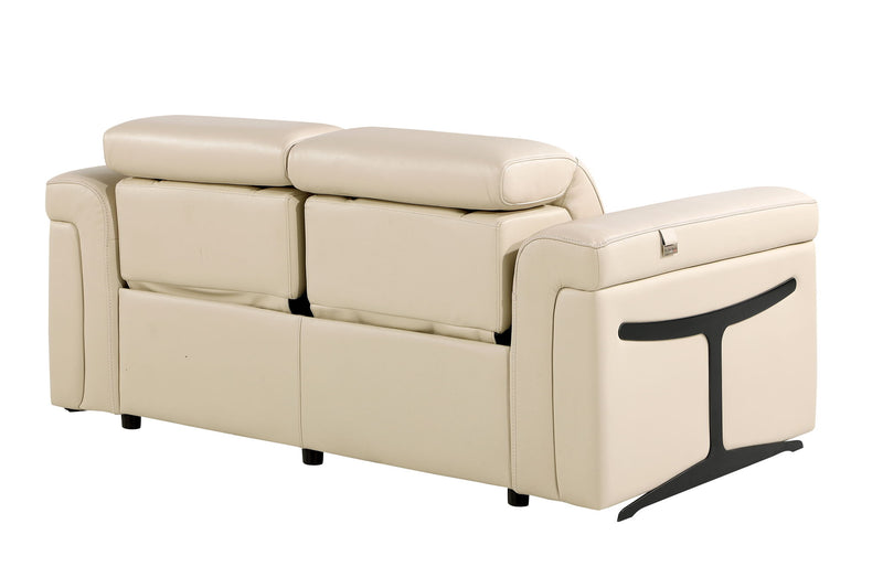 1126 - Top Grain Power Reclining Italian Leather Loveseat - R&R Furniture Gallery (Fountain Valley, CA)