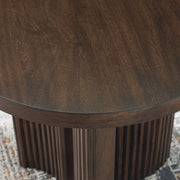 Korestone - Round End Table - Dark Brown - R&R Furniture Gallery (Fountain Valley, CA)