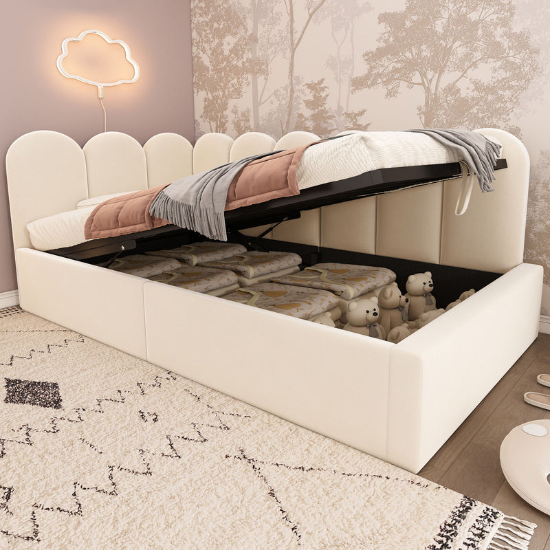 Upholstered Daybed With Metal Slatted Base - R&R Furniture Gallery (Fountain Valley, CA)