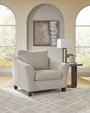 Willarae - 2 Pc. - Chair And A Half, Ottoman - Taupe - R&R Furniture Gallery (Fountain Valley, CA)