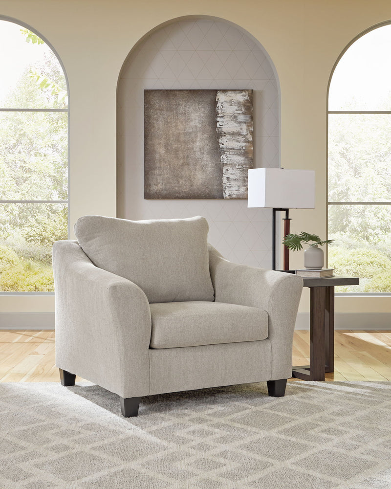Willarae - 2 Pc. - Chair And A Half, Ottoman - Taupe - R&R Furniture Gallery (Fountain Valley, CA)