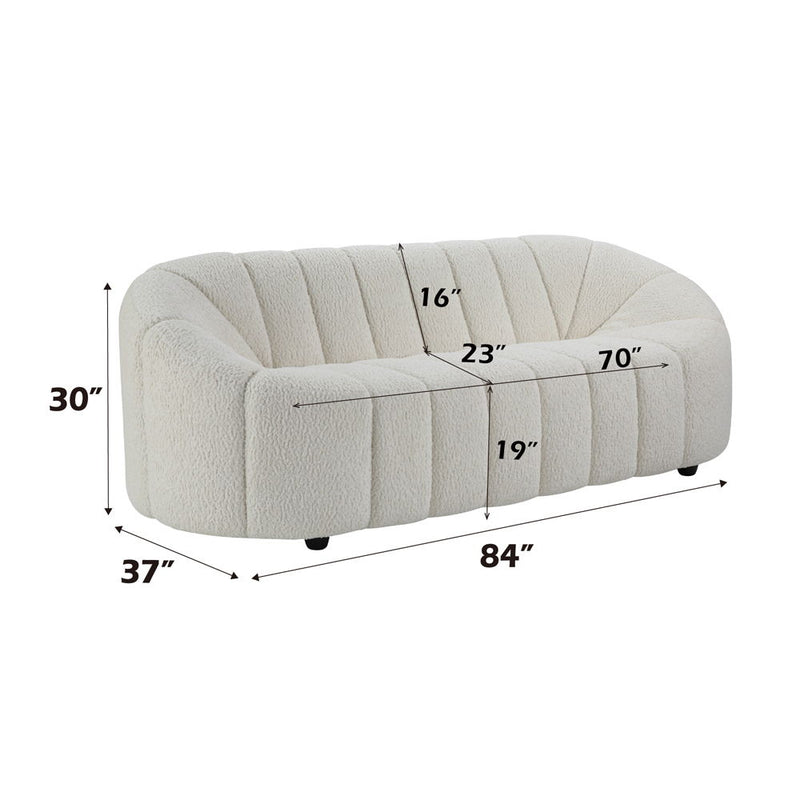 Osmash - Sofa - White Teddy Sherpa - R&R Furniture Gallery (Fountain Valley, CA)