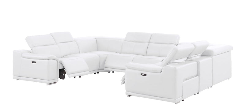 2679 - 8-Piece U-Shaped Power Reclining Sectional In Genuine Leather (4 Recliner)