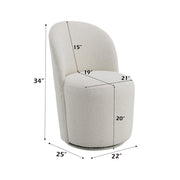 Hollis - Side Chair (Set of 2) - Beige Boucle - R&R Furniture Gallery (Fountain Valley, CA)
