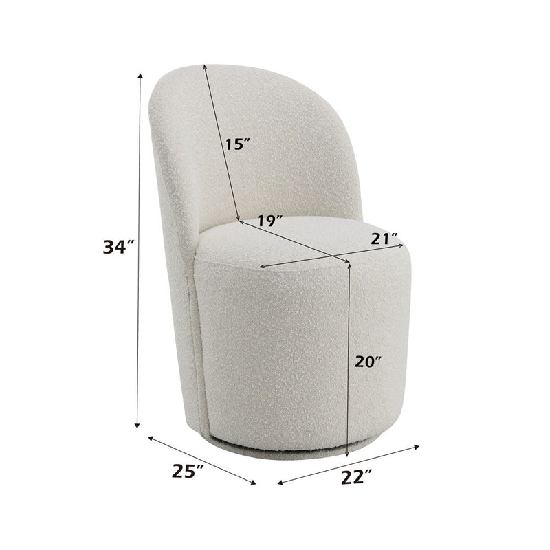 Hollis - Side Chair (Set of 2) - Beige Boucle - R&R Furniture Gallery (Fountain Valley, CA)