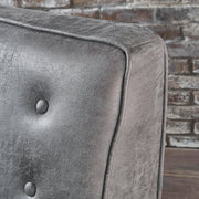 Macedonia - Mid Century Modern Button Tufted Fabric Recliner - Slate - R&R Furniture Gallery (Fountain Valley, CA)