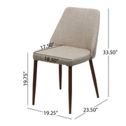 Modern Dining Chair With Iron Legs And Wood Finish - R&R Furniture Gallery (Fountain Valley, CA)