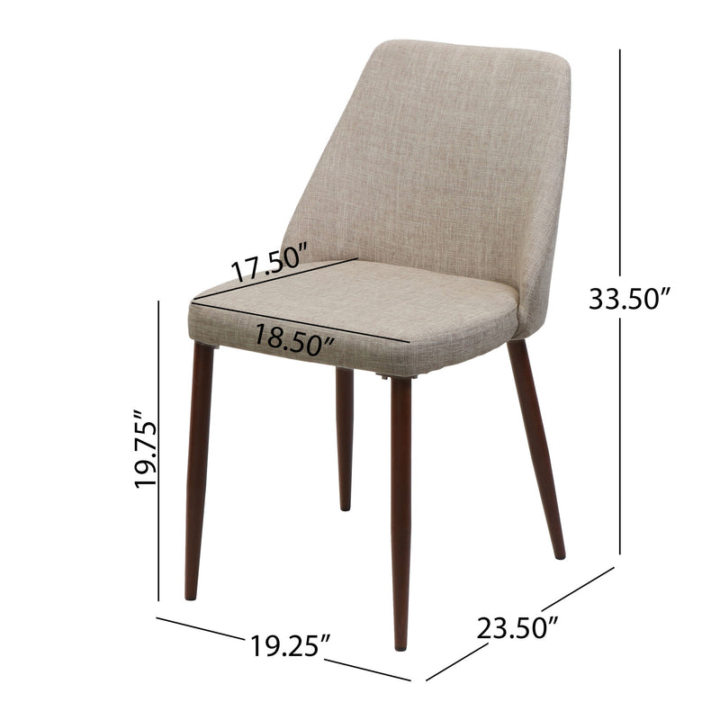 Modern Dining Chair With Iron Legs And Wood Finish - R&R Furniture Gallery (Fountain Valley, CA)