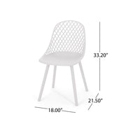 Pair of Noble House Lily Chairs in a stylish, modern design, set of two, with cushioned seats and wooden legs.
