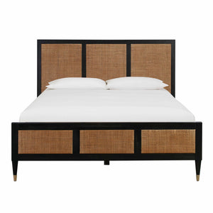 TOV Furniture Sierra panel bed with a modern design, featuring a sleek headboard and sturdy frame in a contemporary bedroom setting.