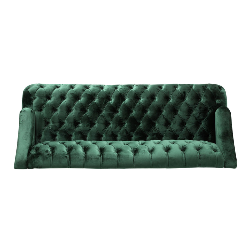 Comfy 3 Seat Sofa With Wooden Legs, For Living Room And Study - R&R Furniture Gallery (Fountain Valley, CA)
