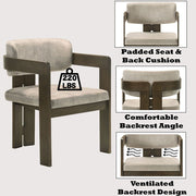 Destin - Side Chair - Light Gray Fabric & Walnut - R&R Furniture Gallery (Fountain Valley, CA)