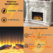 Adara - Fireplace - Antique White - R&R Furniture Gallery (Fountain Valley, CA)