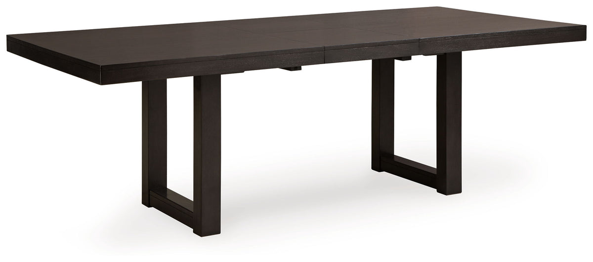 Neymorton - Rectangular Dining Room Butterfly Extension Table - Dark Grayish Brown - R&R Furniture Gallery (Fountain Valley, CA)