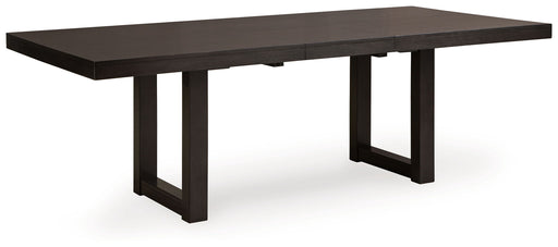 Neymorton - Rectangular Dining Room Butterfly Extension Table - Dark Grayish Brown - R&R Furniture Gallery (Fountain Valley, CA)