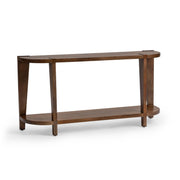 Classic Home Alenna round coffee table with wooden top and sturdy legs, ideal for living room or lounge area.