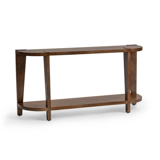 Classic Home Alenna round coffee table with wooden top and sturdy legs, ideal for living room or lounge area.