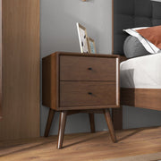 Caroline - Mid-Century Modern Style Night Stand 2 Drawer - R&R Furniture Gallery (Fountain Valley, CA)