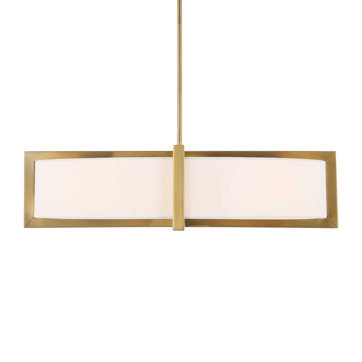 Cresson - 4 Light Drum Pendant - White / Gold