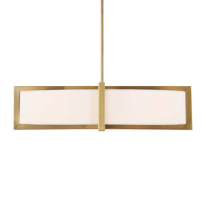 Cresson - 4 Light Drum Pendant - White / Gold