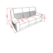 Alicia - Reclining Sofa - Gray / Black - R&R Furniture Gallery (Fountain Valley, CA)