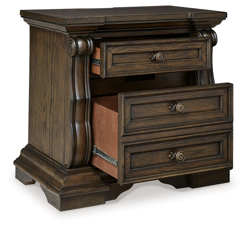 Maylee - Three Drawer Night Stand - Dark Brown - R&R Furniture Gallery (Fountain Valley, CA)