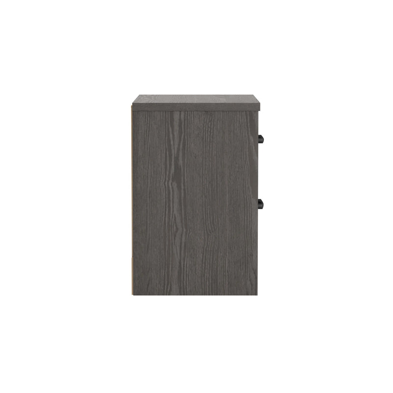 Modern 2 Drawer Nightstand - Brown - Wood - R&R Furniture Gallery (Fountain Valley, CA)