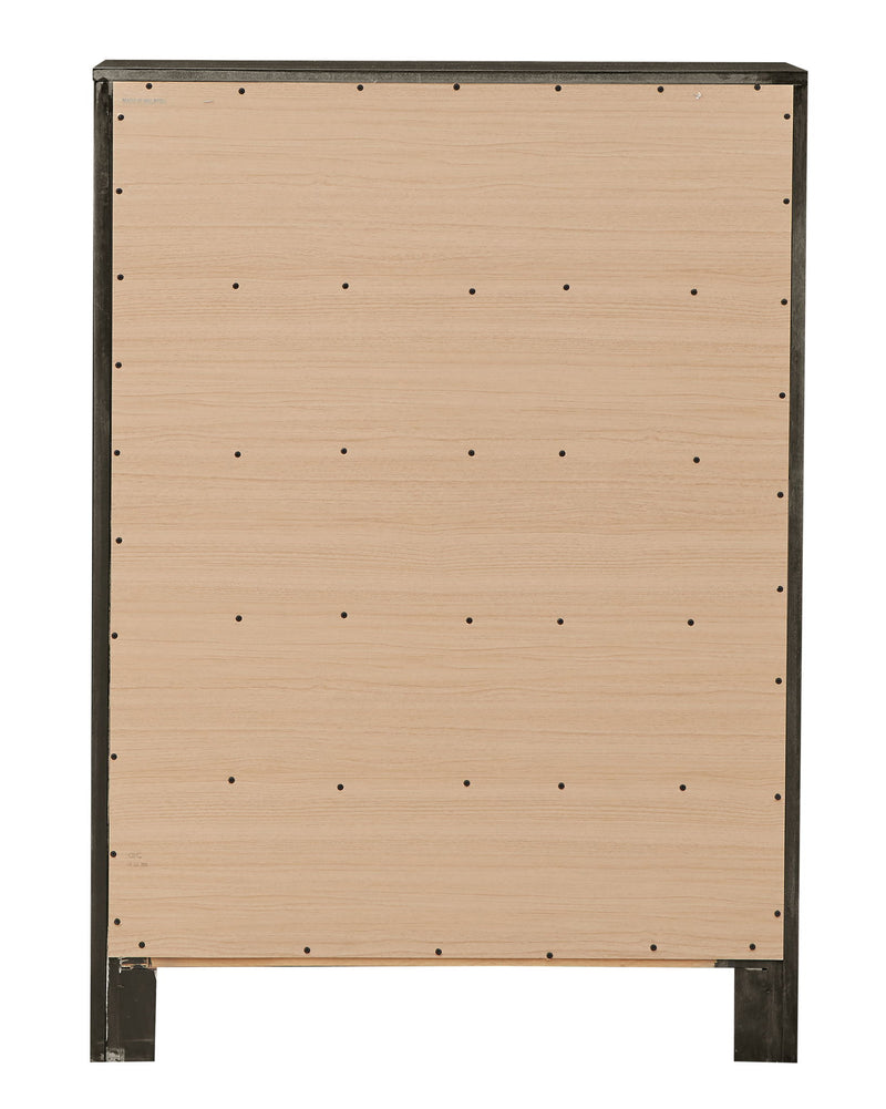 Gray transitional elegant storage chest by Glory Furniture, showing a stylish accent chest with detailed wood finish and functional storage space.